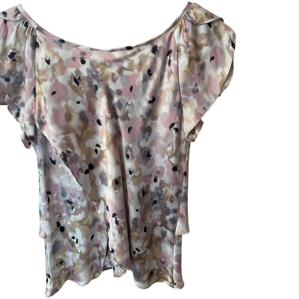 Violet & Claire Watercolor Floral Flutter Layered Sz S Feminine Summer Casual - Picture 6 of 11